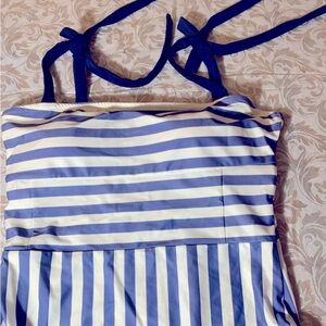 Summersalt Blue Striped Oasis Swimsuit Size 8